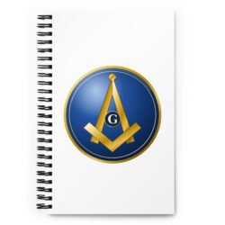 Modern Square & Compass Spiral notebook